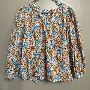 a.n.a floral cotton blouse